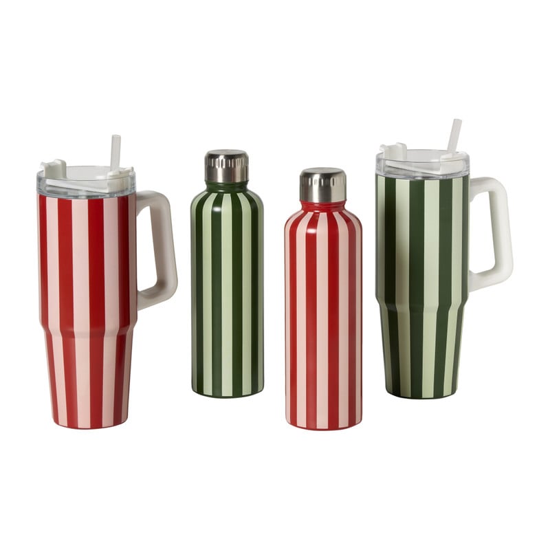 Drinkbeker streep - groen - 900 ml