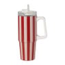 Drinkbeker streep - rood - 900 ml