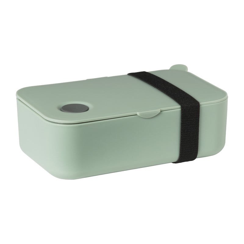 Lunchbox met elastiek - groen - 6.8x19x12 cm