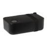 Lunchbox met elastiek - zwart - 6.8x19x12 cm