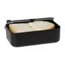 Lunchbox met elastiek - zwart - 6.8x19x12 cm