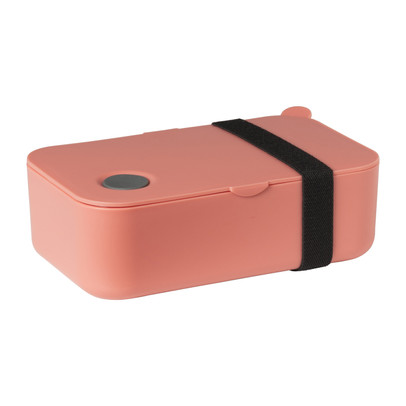 Lunchbox met elastiek - roze - 6.8x19x12 cm