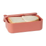 Lunchbox met elastiek - roze - 6.8x19x12 cm