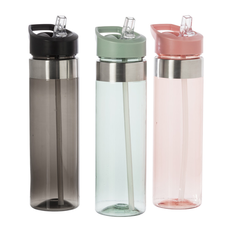 Drinkfles met rietje - groen - 500 ml