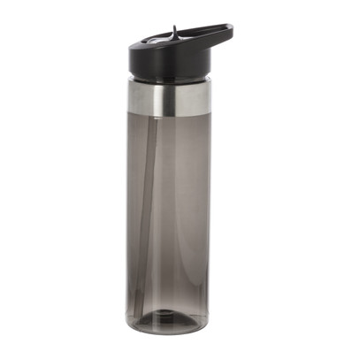 Drinkfles met rietje - zwart - 500 ml