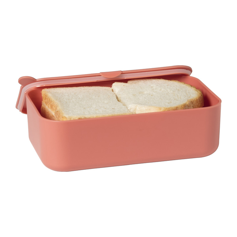 Lunchbox met elastiek - oranje - 1 liter