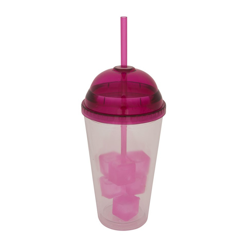 Milkshakebeker - 450 ml - roze