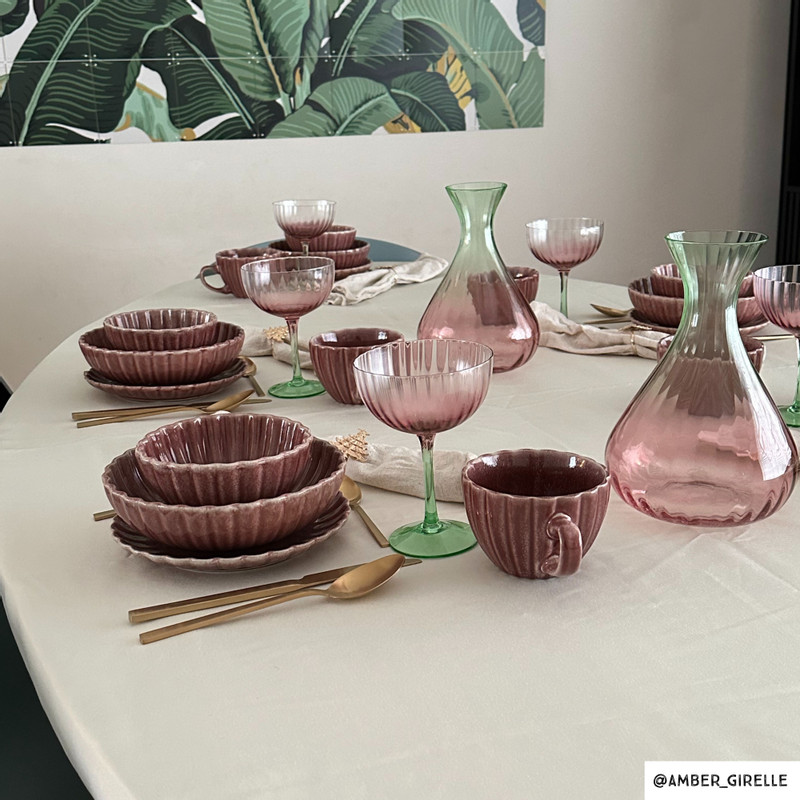 Karaf - roze/groen - 1700 ml