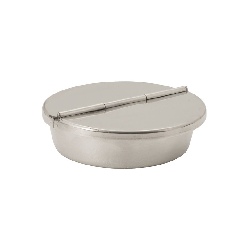Asbak met scharnierklep - 9.5 cm - RVS