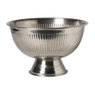 Champagneschaal op voet rvs - zilverkleurig - 40x40x24.5 cm
