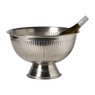 Champagneschaal op voet rvs - zilverkleurig - 40x40x24.5 cm