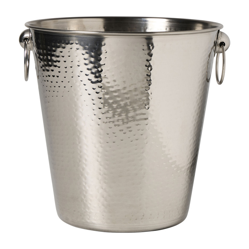 Champagnekoeler rvs - zilverkleurig - 22.5x21x21 cm