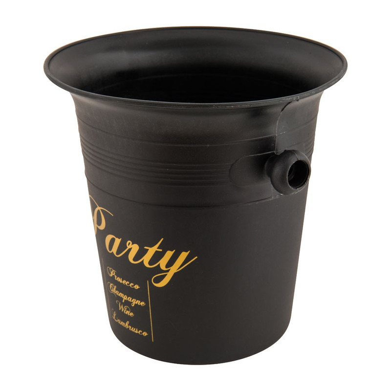 Champagnekoeler - zwart