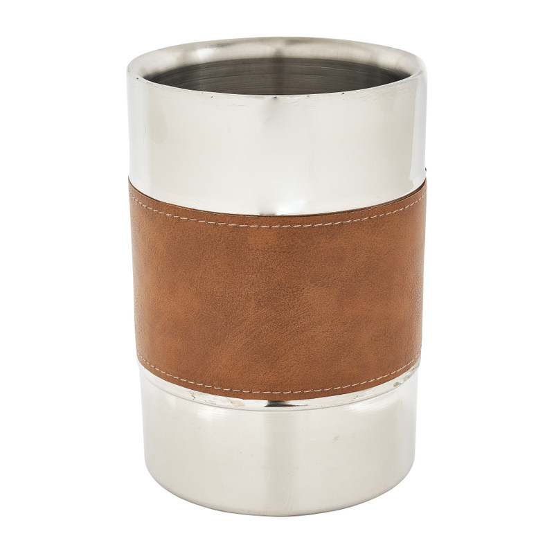 Wijnkoeler met leer - ⌀12x18 cm 