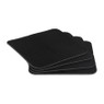 Onderzetters PU leer - zwart - set van 4