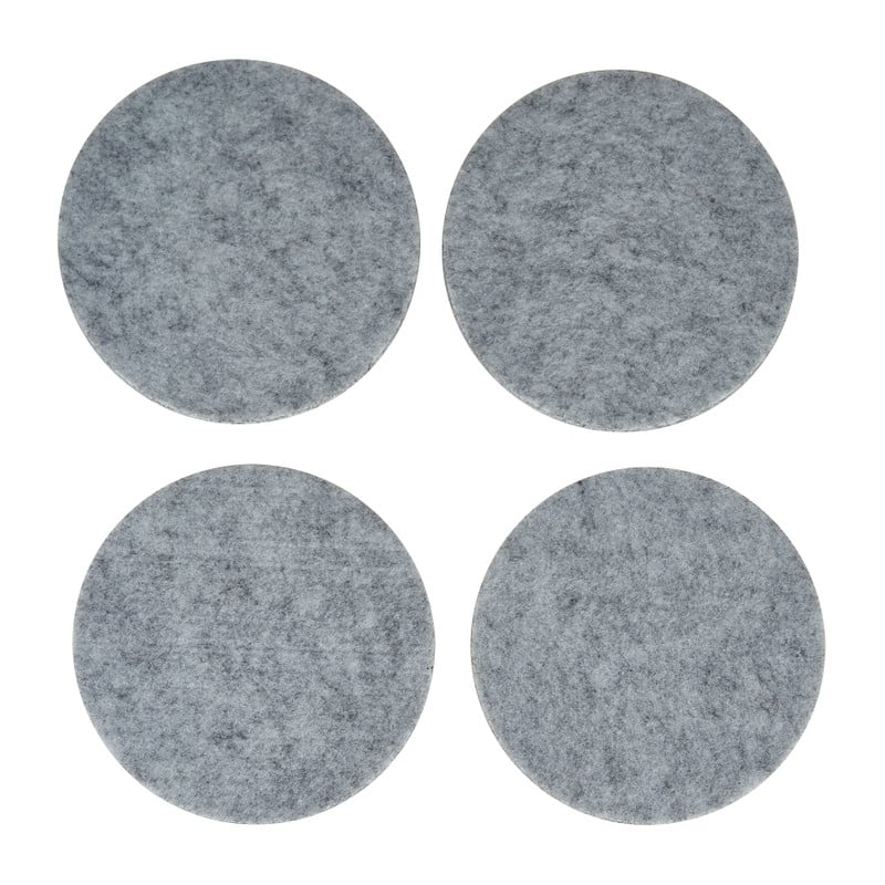 Onderzetters vilt - grijs - set van 4 