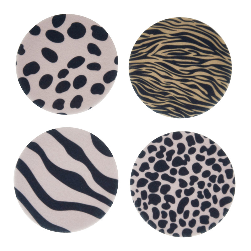 Onderzetters vilt - animals - set van 4 
