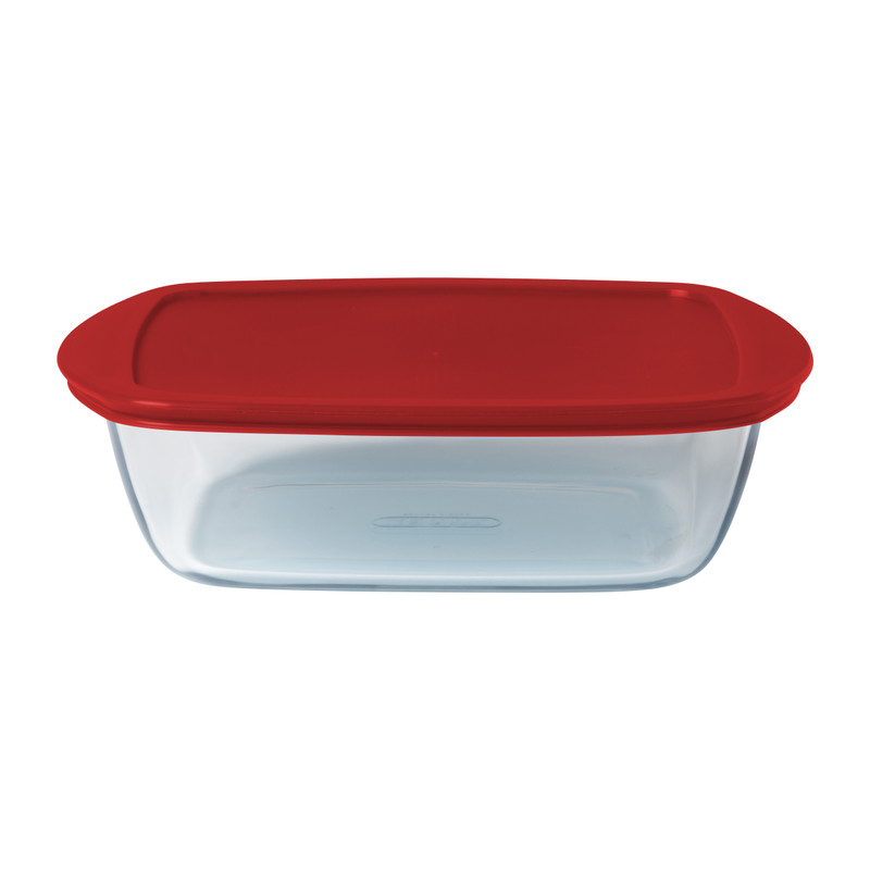 Pyrex ovenschaal - rood - set van 2