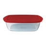 Pyrex ovenschaal - rood - set van 2