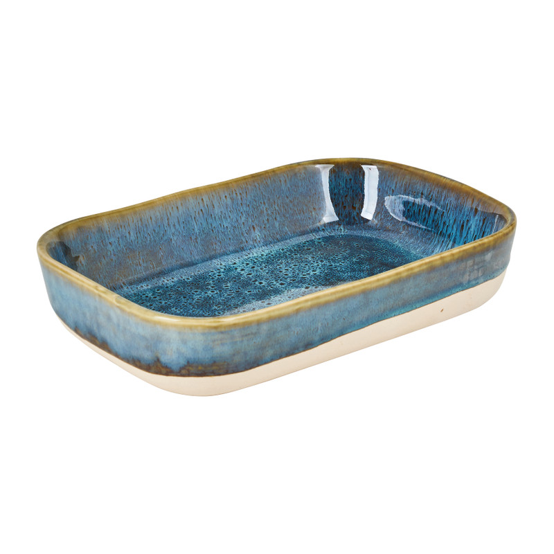 Ovenschaal stoneware - diverse kleuren - 22x15x5 cm 