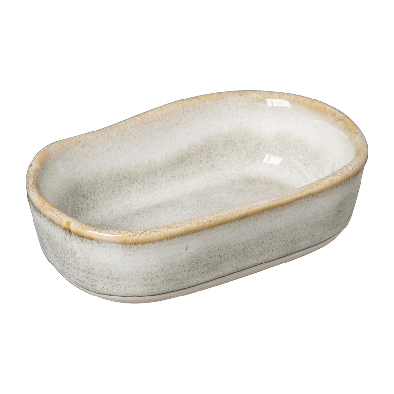 Mini ovenschaaltje stoneware - diverse kleuren - 10x6x3 cm  