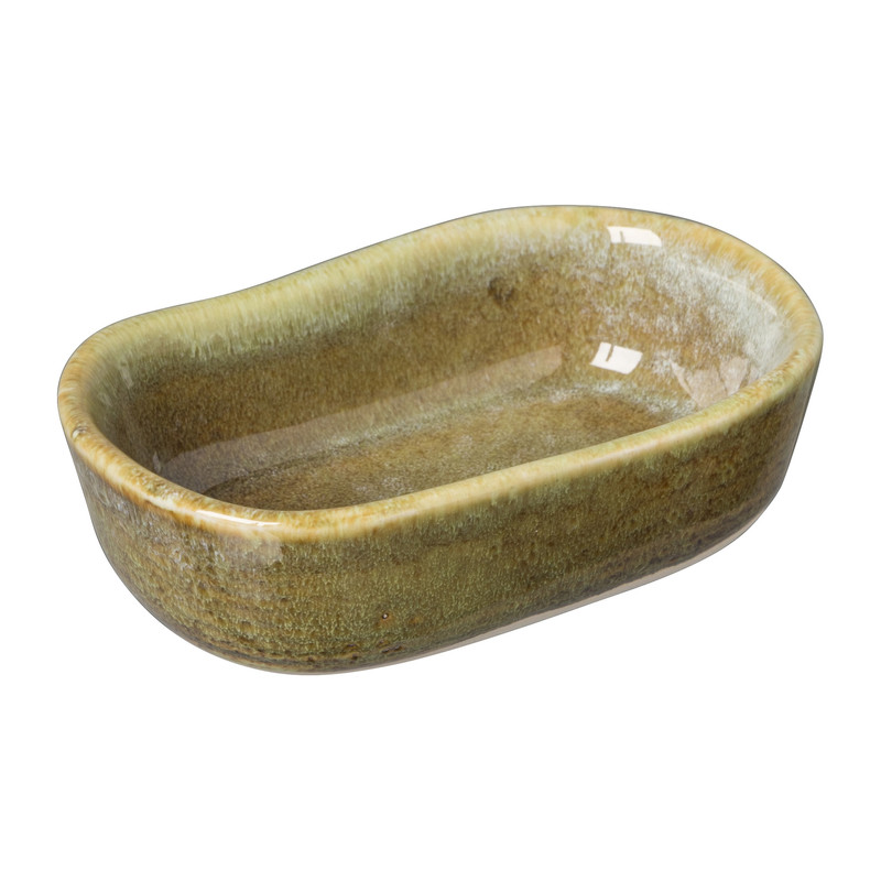 Mini ovenschaaltje stoneware - diverse kleuren - 10x6x3 cm  