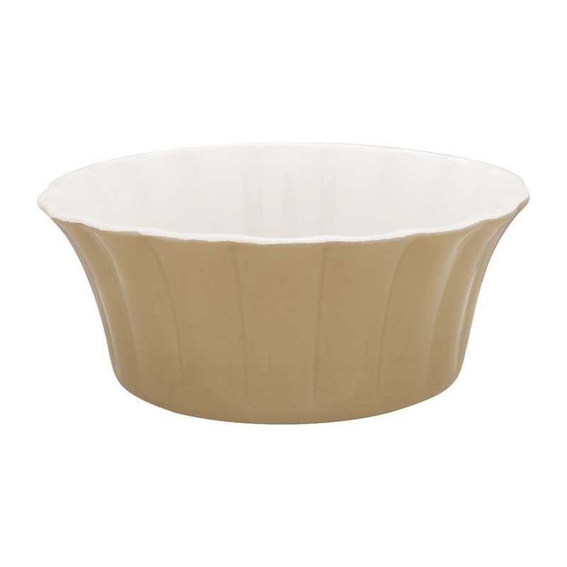 Ovenschaal Aveiro rond - 23x9 cm - taupe