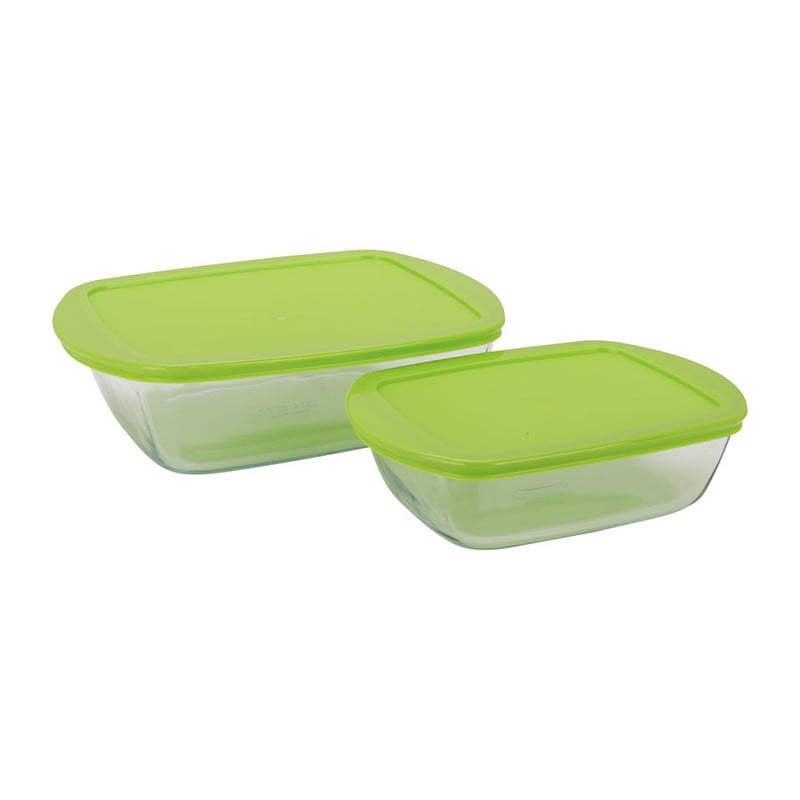 Pyrexschaal groen - set van 2