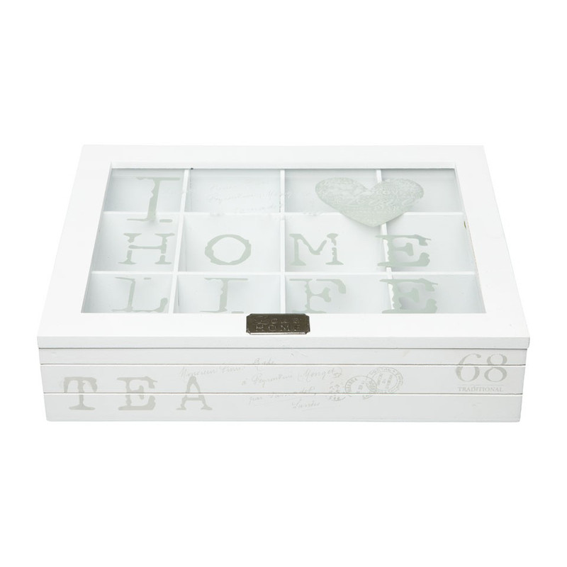 Theekist 12-vaks - wit