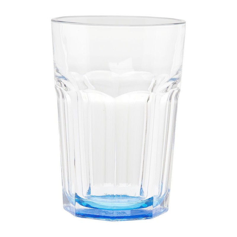 Glas facetten gekleurd blauw