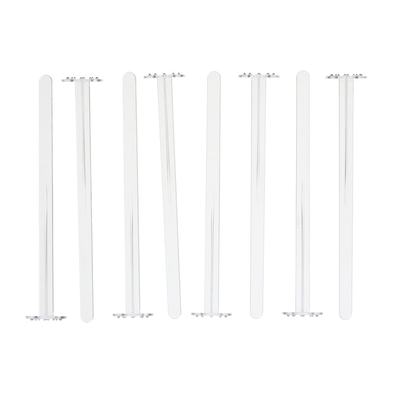 Cocktail stampers 17 cm - transparant - set van 8