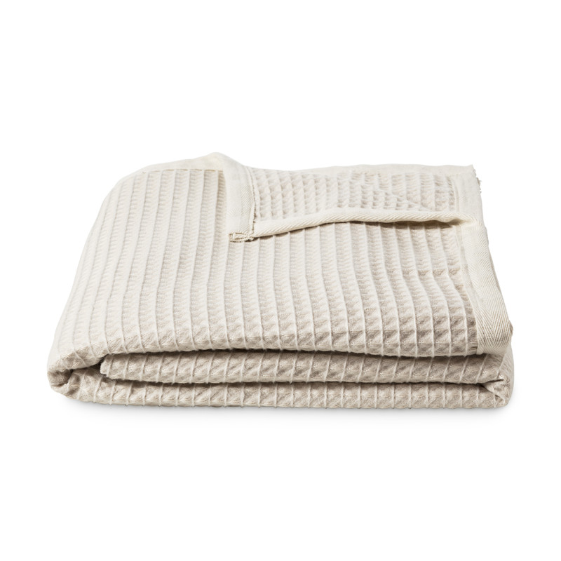 Plaid vlakjes - beige - 130x170 cm 