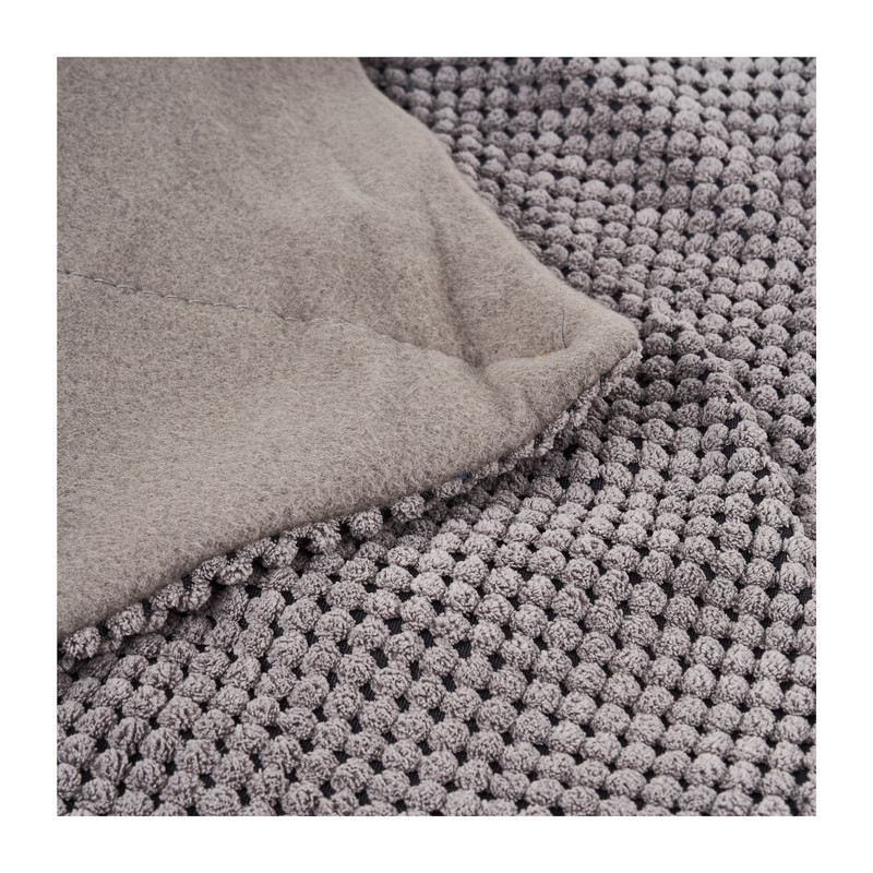 Plaid blokje - betongrijs - 130x160 cm