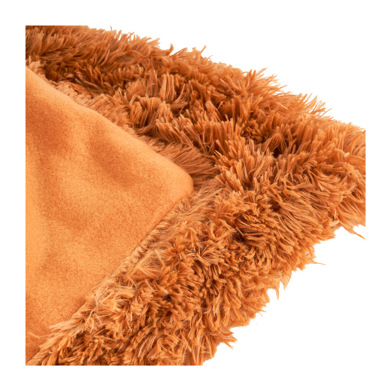 Plaid bont - okergeel - 130x170 cm