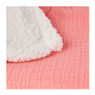 Plaid met voering - roze - 128x170 cm