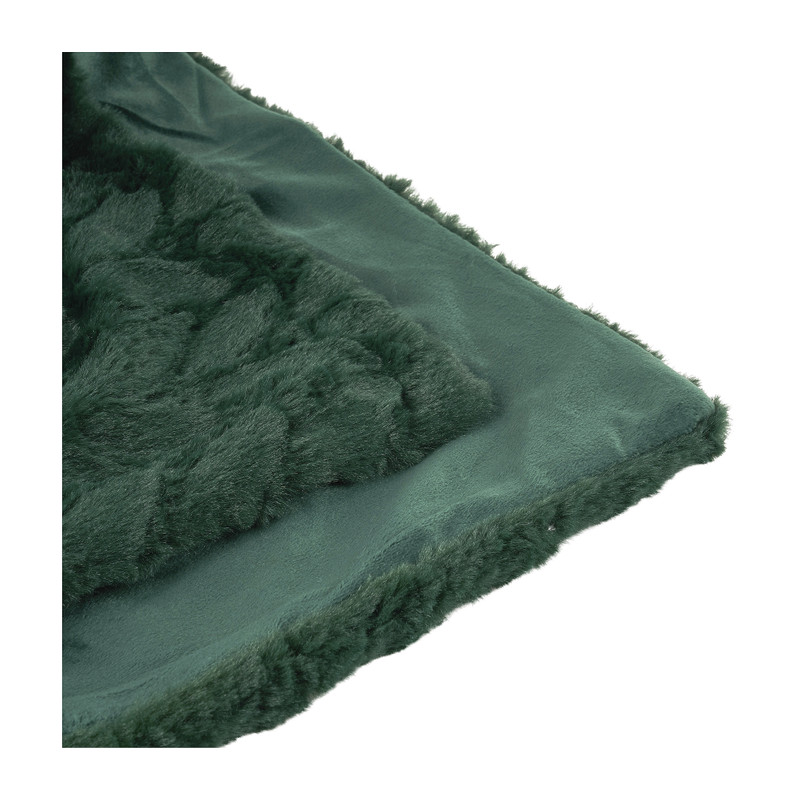 Plaid bont met dessin - groen - 130x170 cm 