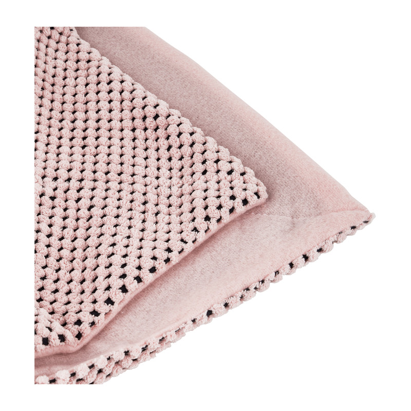 Plaid blokje - poederroze - 130x160 cm