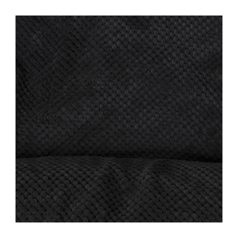 Plaid blokje - zwart - 130x160 cm