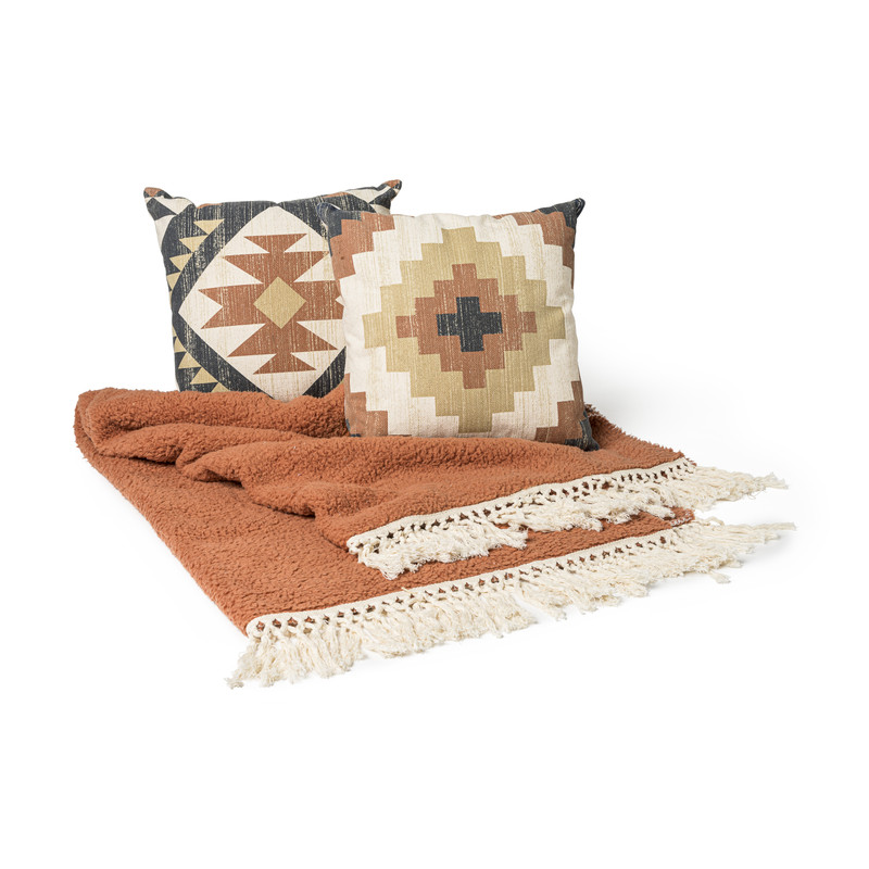 Plaid Teddy met tassel - 130x170 cm