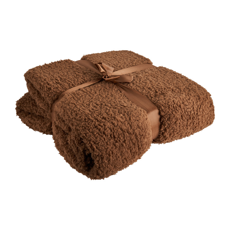Plaid sherpa - bruin - 130x170 cm