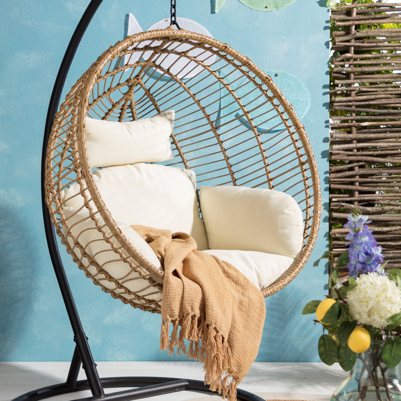 Plaid geweven -  franjes - okergeel - 130x150 cm