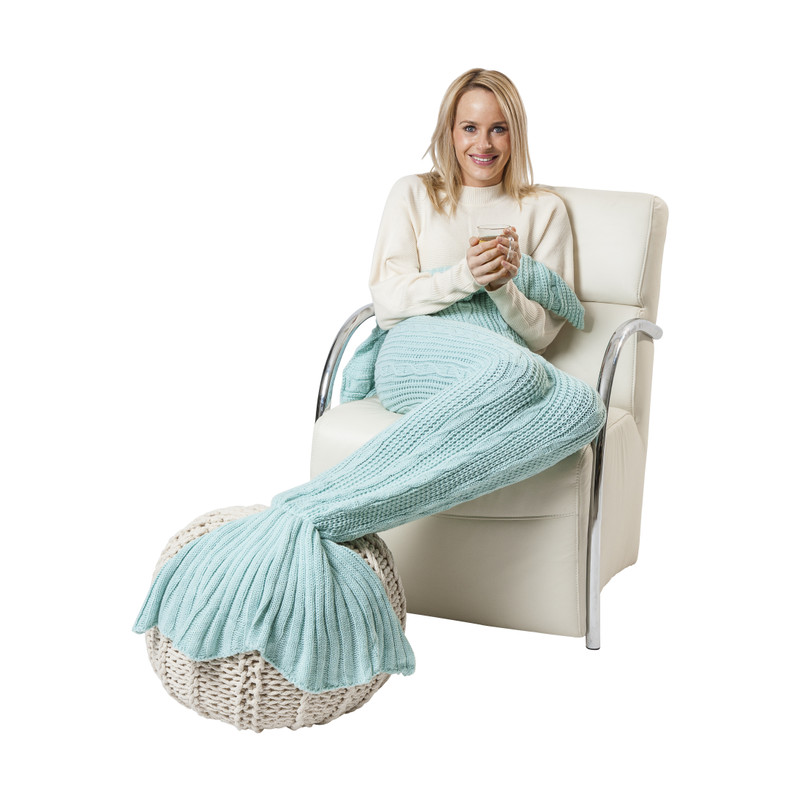 Plaid zeemeermin - turquoise