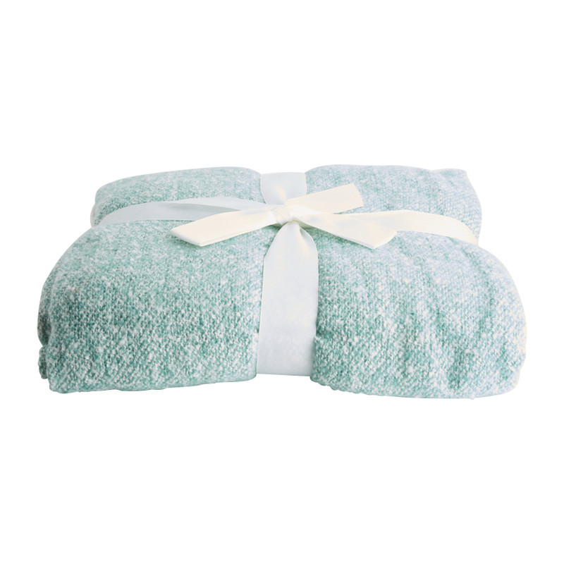 Plaid melange - groen - 130x170 cm