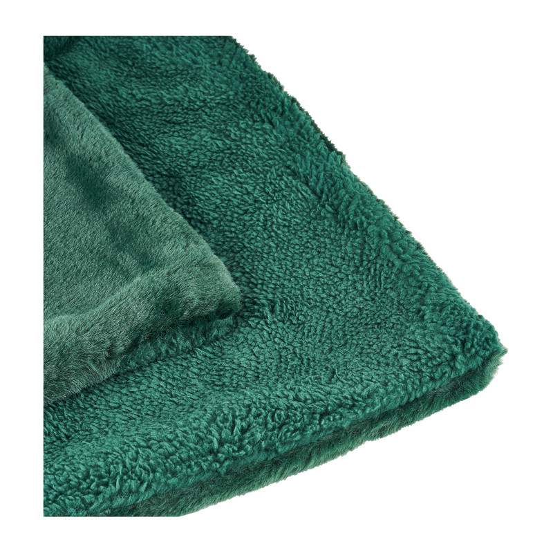 Plaid bont - donkergroen - 130x170 cm 