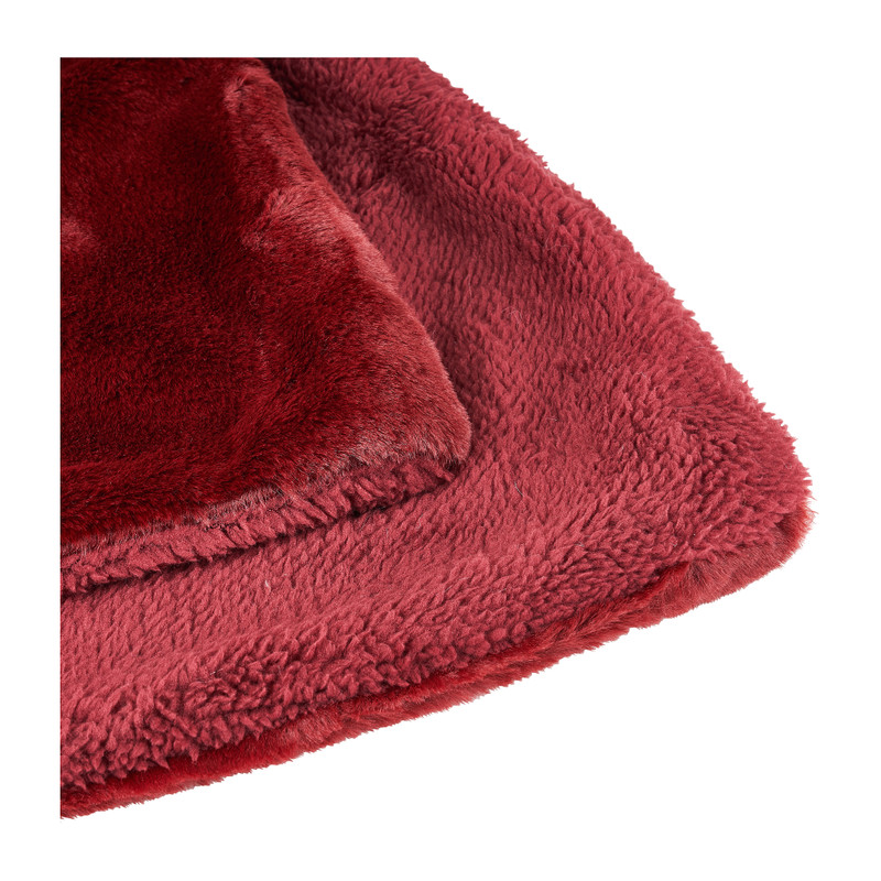 Plaid bont - rood - 130x170 cm 