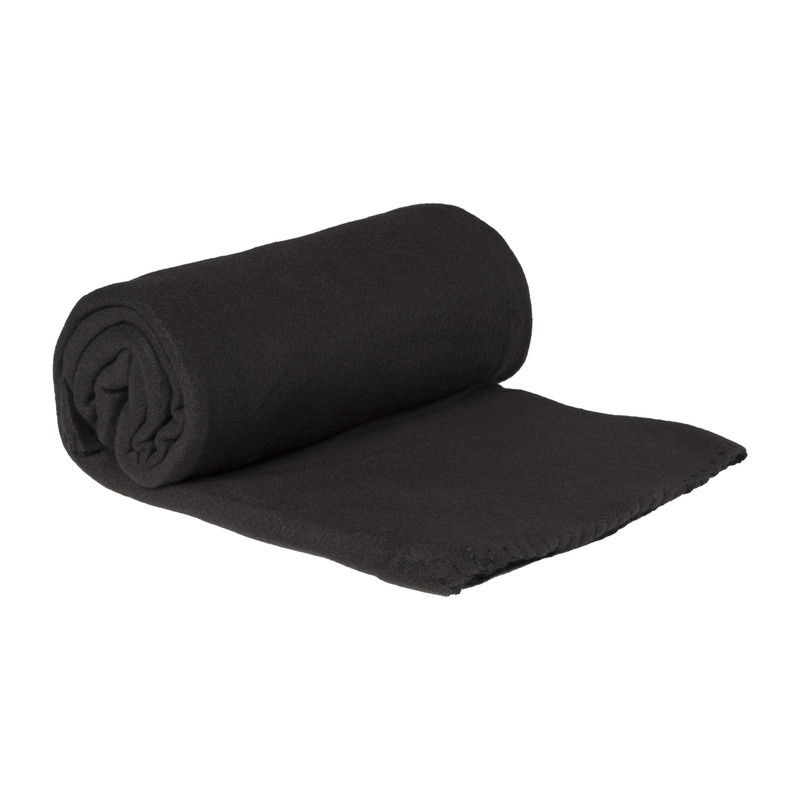 Xenos Fleece deken - zwart - 160x130 cm