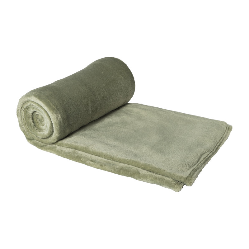Fleece deken - groen - 200x150 cm