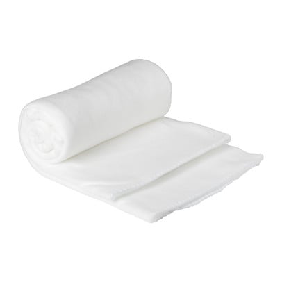 Fleece deken - wit - 160x130 cm