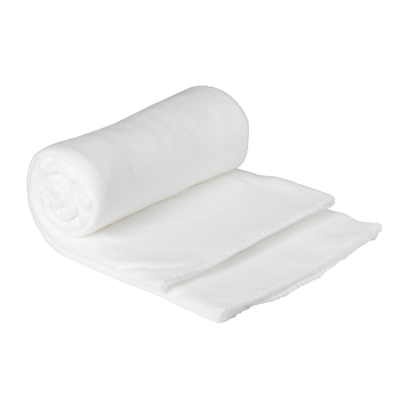 Fleece deken - wit - 160x130 cm