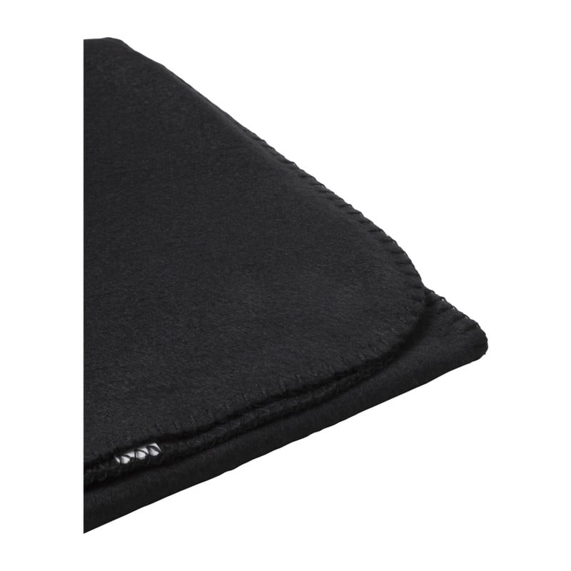 Fleece deken - zwart - 160x130 cm